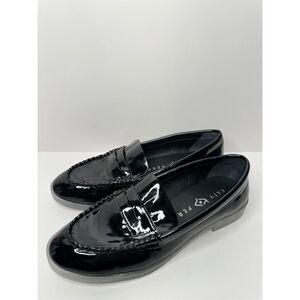 Kate Perry Loafers Womens Size 5 Black Faux Leather Slip On Casual Geli Shoes